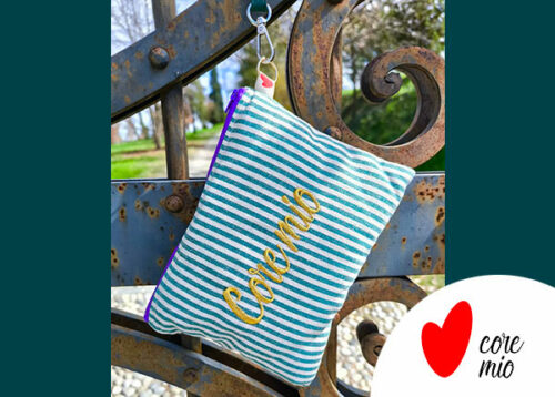 party bag righe mare verde